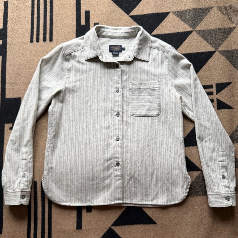 Pendleton Cropped Lodge Wool Shirt Women’s Small